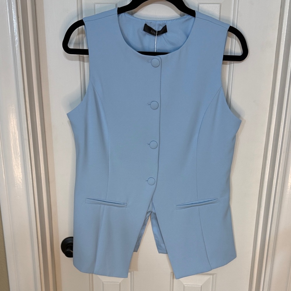 Women's Light Blue Vest NWT